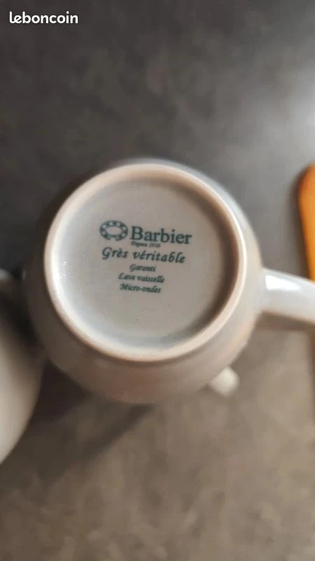 Lote de 4 tazas Barbier de gres verdadero – photo 4
